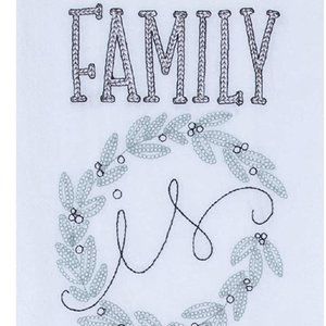 Kay Dee Designs Family is Everything Embroidered Flour Sack Kitchen Towel